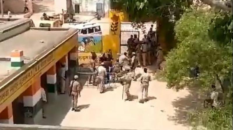 Polling disrupted in Kairana, BSF fires in air Polling disrupted in Kairana, BSF fires in air