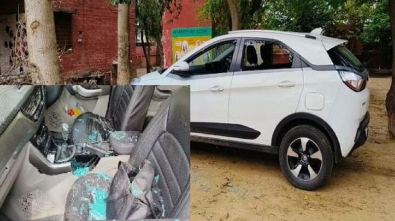After failing in 9th, the student broke the windows of the principal's ca! After failing in 9th, the student broke the windows of the principal's ca!