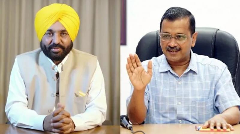 CM Bhagwant Mann & Arvind Kejriwal CM Bhagwant Mann & Arvind Kejriwal
