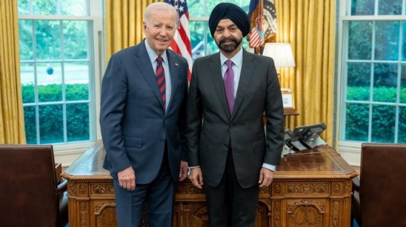 Ajaypal Singh Banga with President Joe Biden 