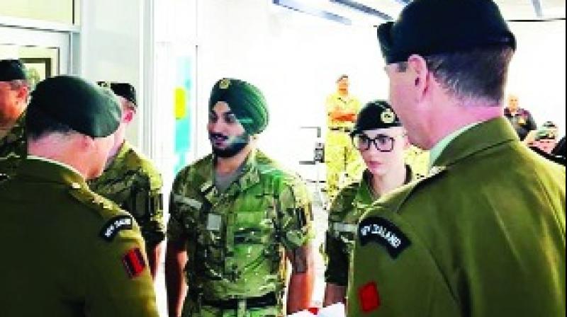 Kabir Singh Receives award from New Zealand army Officials