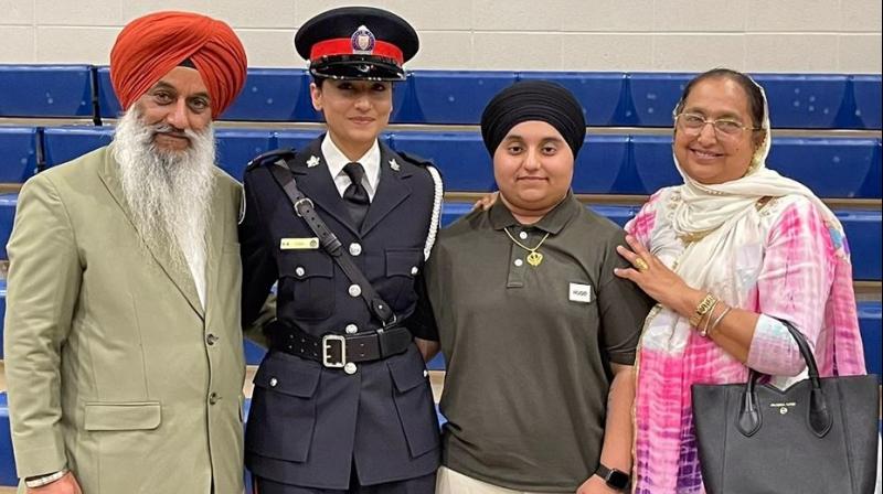 Harpreet Kaur with Family