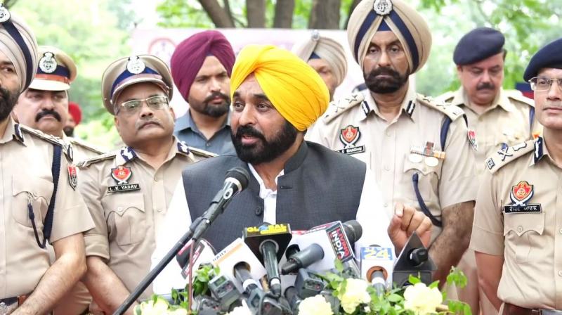 CM Bhagwant Mann during press conference CM Bhagwant Mann during press conference