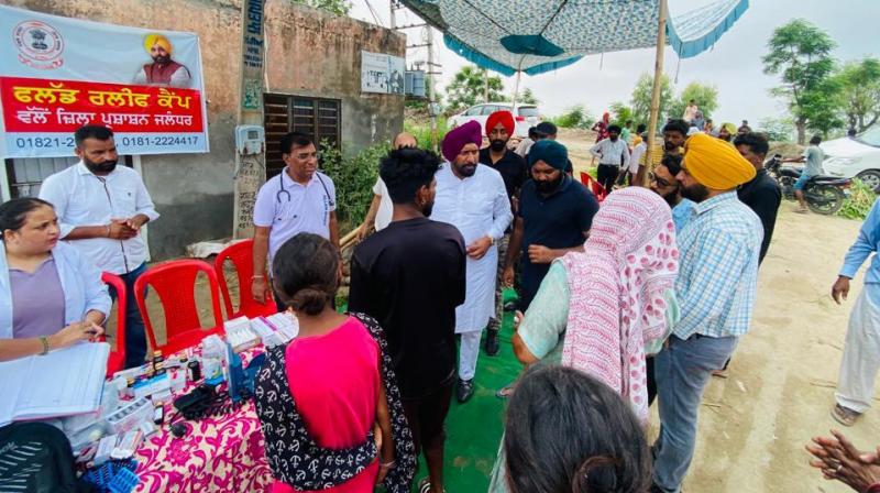 MINISTER BALKAR SINGH REVIEWS MEDICAL FACILITIES AT FLOOD-AFFECTED VILLAGES