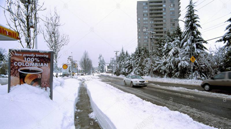 Heavy snow in Canada