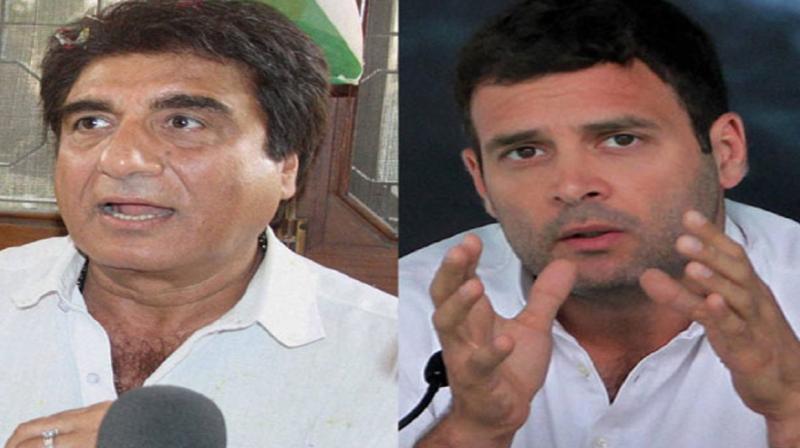 Raj babbar and Rahul gandhi Raj babbar and Rahul gandhi