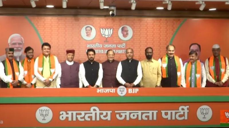 Six disqualified Congress MLAs in Himachal Pradesh join BJP