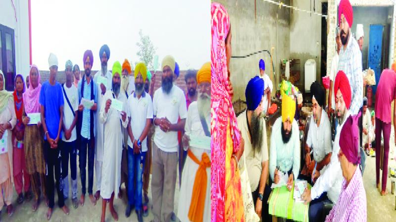 Mumbai Sikh Sangat help 3 flood affected villages of Ferozepur