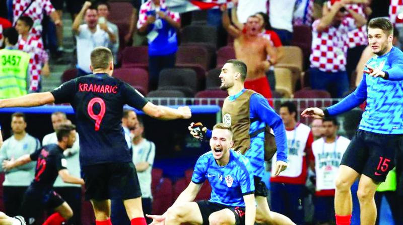 Croatia Players Celebration Croatia Players Celebration