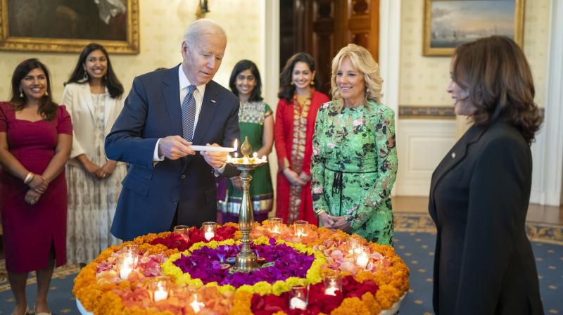 US President Joe Biden celebrated Diwali at the White House