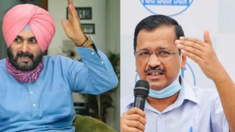 Navjot Sidhu, Arvind Kejriwal Navjot Sidhu, Arvind Kejriwal