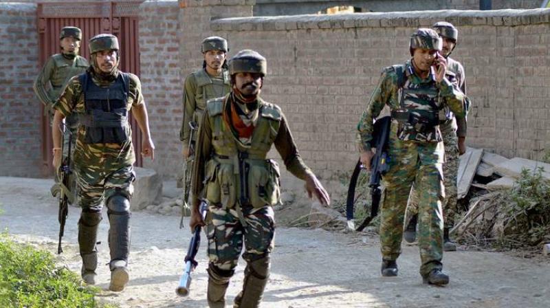 Security Forcesin Sensitive Area Jammu Kashmir