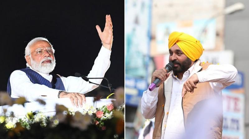 PM Modi, Bhagwant Mann PM Modi, Bhagwant Mann