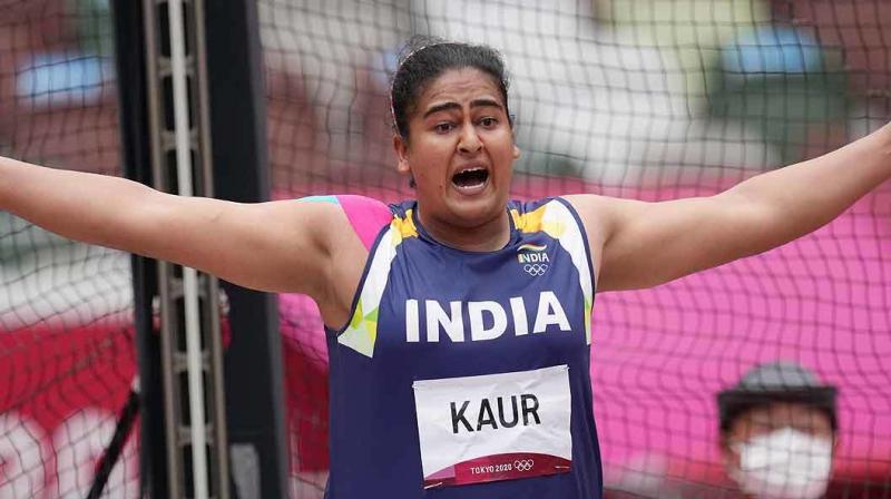 Kamalpreet Kaur at 6th after three attempts Kamalpreet Kaur at 6th after three attempts