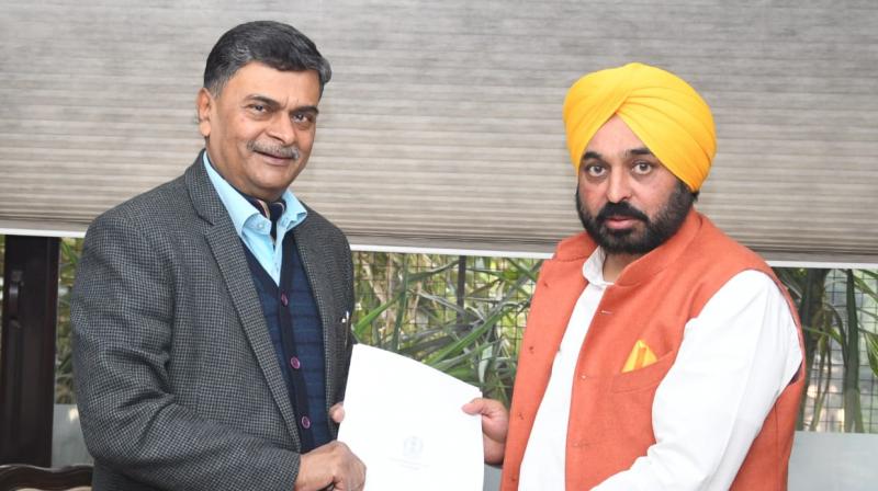 Union Minister RK Singh, CM Bhagwant Mann Union Minister RK Singh, CM Bhagwant Mann