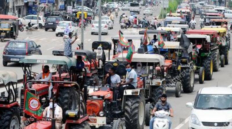 farmer Tractor Protest 