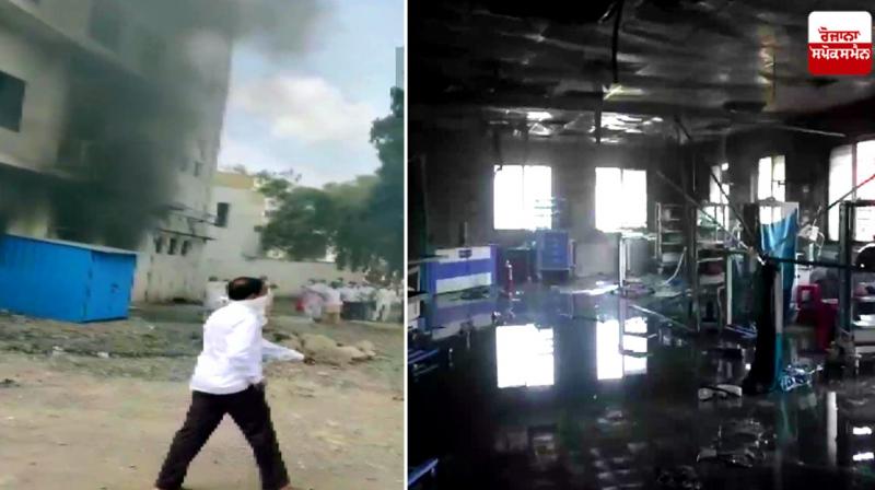 A fire broke out in the ICU of Ahmednagar Civil Hospital