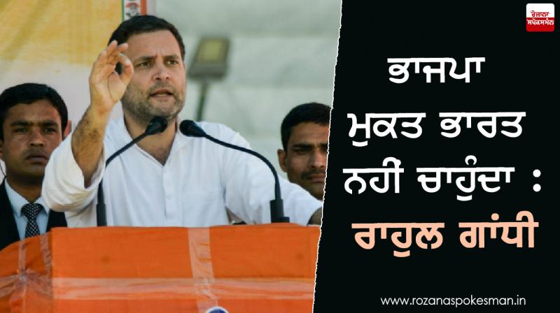 does not want  BJP free India: Rahul Gandhi