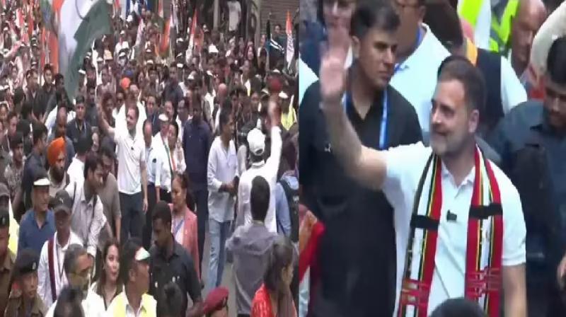 Rahul Gandhi undertakes padayatra in poll-bound Mizoram