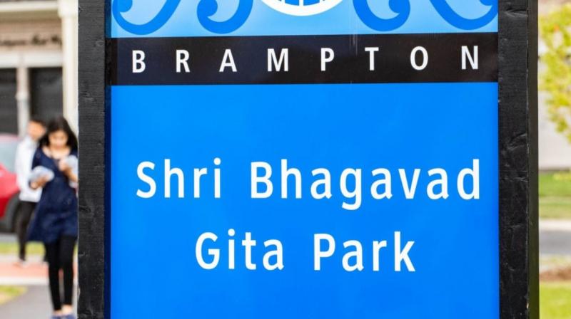 Canada Bhagavad Gita Park Sign 'Vandalised' Just Days After Similar Incident at Toronto Temple; Mayor Orders Probe Canada Bhagavad Gita Park Sign 'Vandalised' Just Days After Similar Incident at Toronto Temple; Mayor Orders Probe