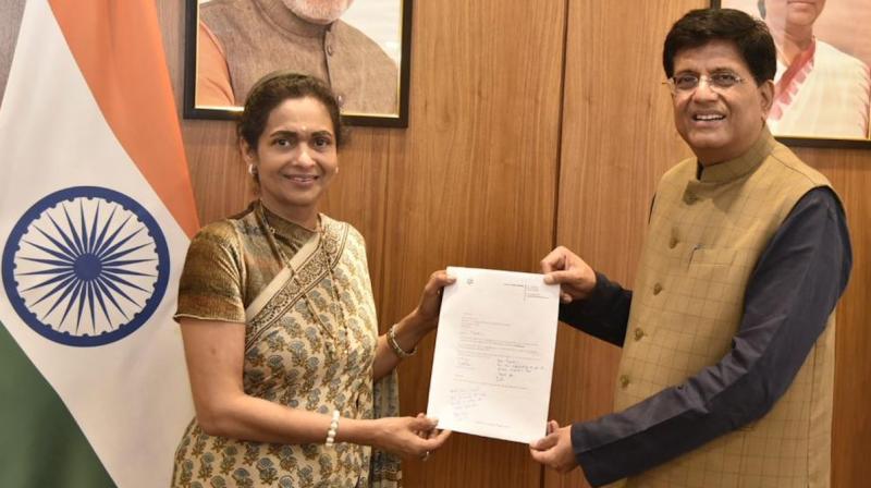 Kavita Vinod Khanna met Minister Piyush Goyal