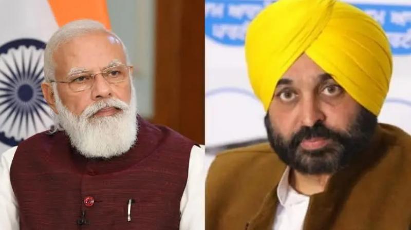 PM Modi and CM Bhagwant Mann PM Modi and CM Bhagwant Mann