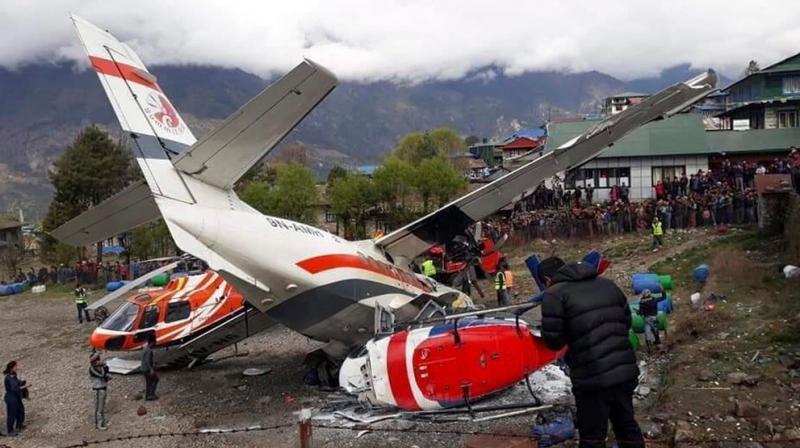 Nepal 2 people killed 5 injured in summit air flight crash at airport Nepal 2 people killed 5 injured in summit air flight crash at airport