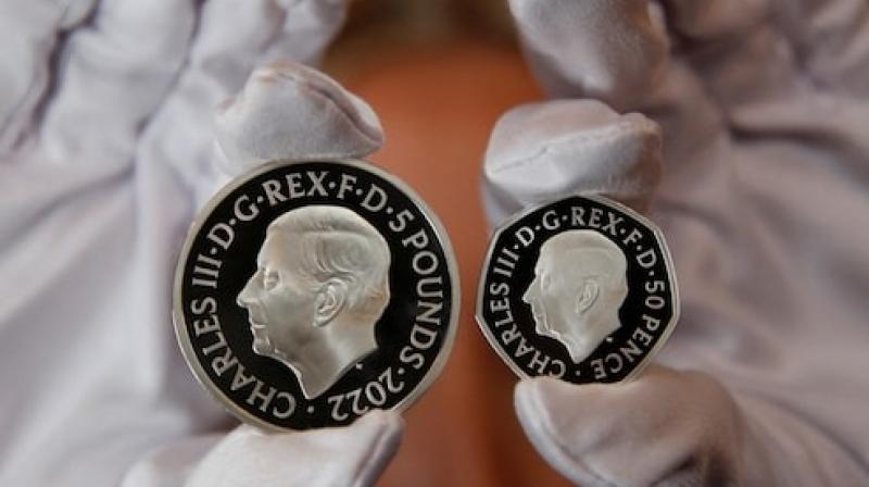 King Charles III Portrait Coinage, Image on 5 Pound and 50 Pence Coins King Charles III Portrait Coinage, Image on 5 Pound and 50 Pence Coins