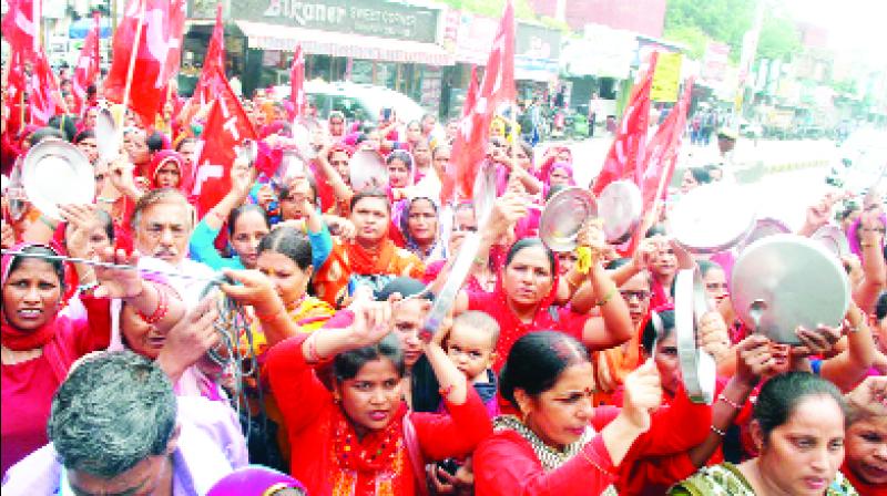 Asha workers  Protest