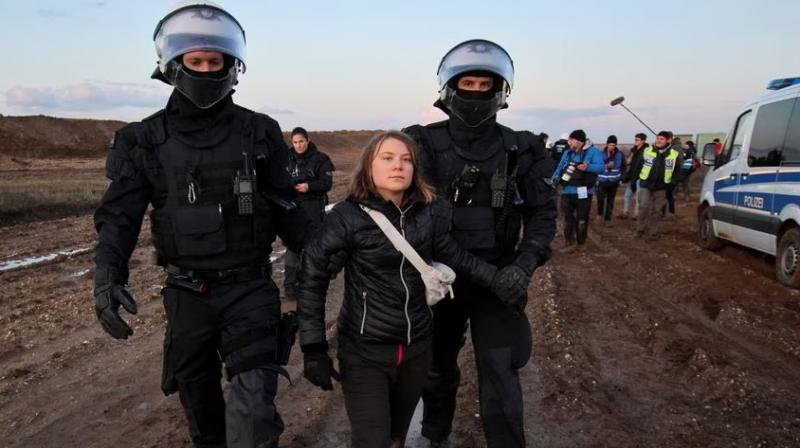 Greta Thunberg detained while protesting in Germany