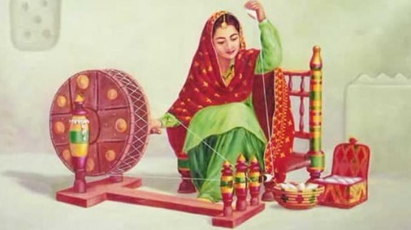 Charkha was an integral part of Punjabi culture Charkha was an integral part of Punjabi culture