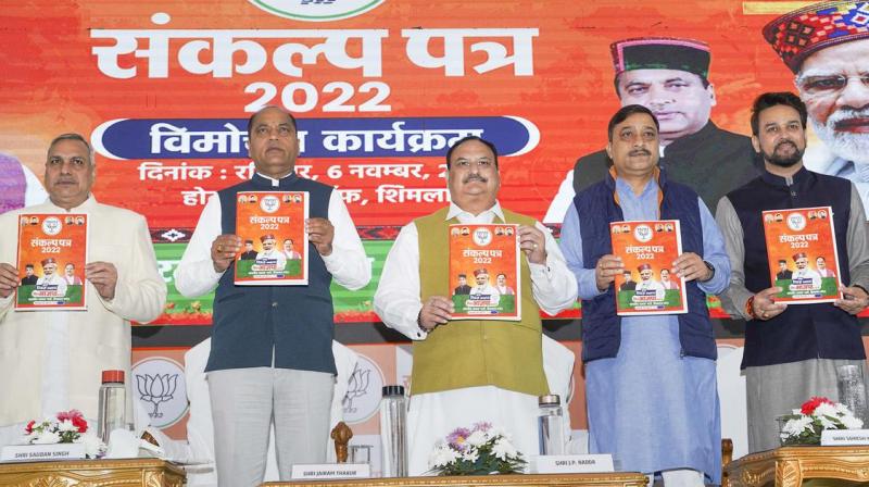 Himachal Pradesh Elections: BJP released election manifesto Himachal Pradesh Elections: BJP released election manifesto