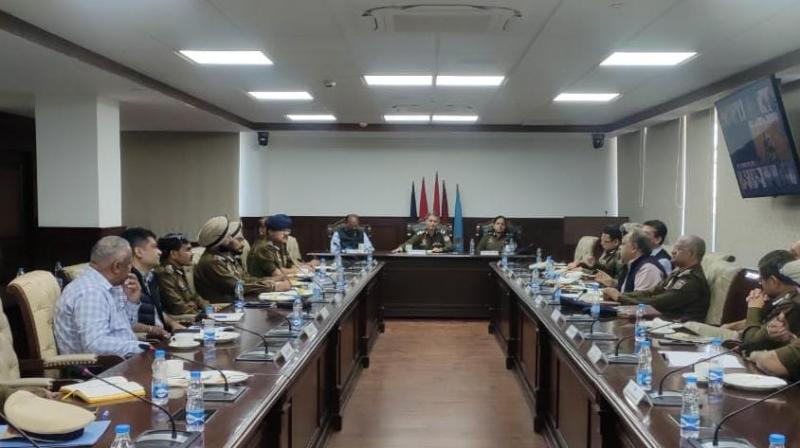 DGP GAURAV YADAV HOLDS VIRTUAL MEETING WITH ALL RANGE IGs/DIGs, CPs/SSPs, DSPs AND SHOs