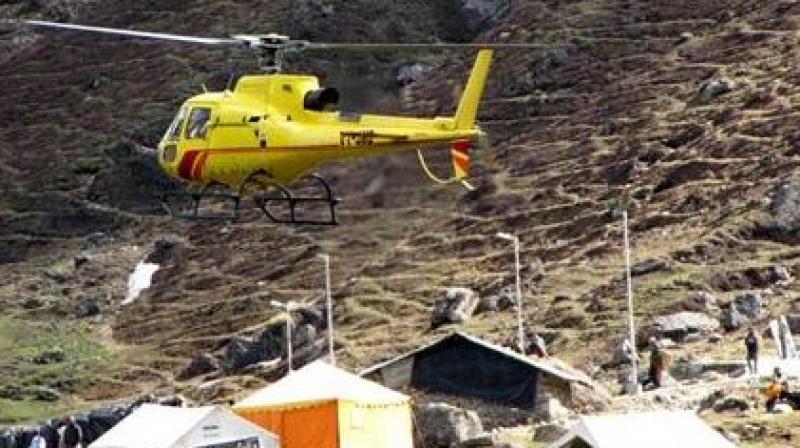 helicopter service has resume for kedarnath yatra helicopter service has resume for kedarnath yatra