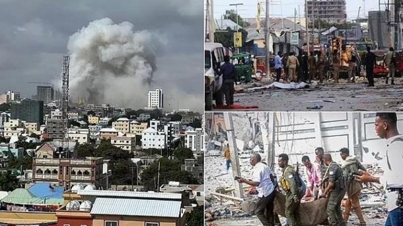 Two bomb explosions in the capital of Somalia, at least 100 people died Two bomb explosions in the capital of Somalia, at least 100 people died
