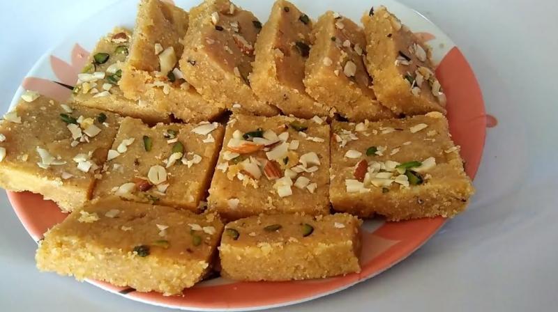 Sesame Besan Barfi Sesame Besan Barfi