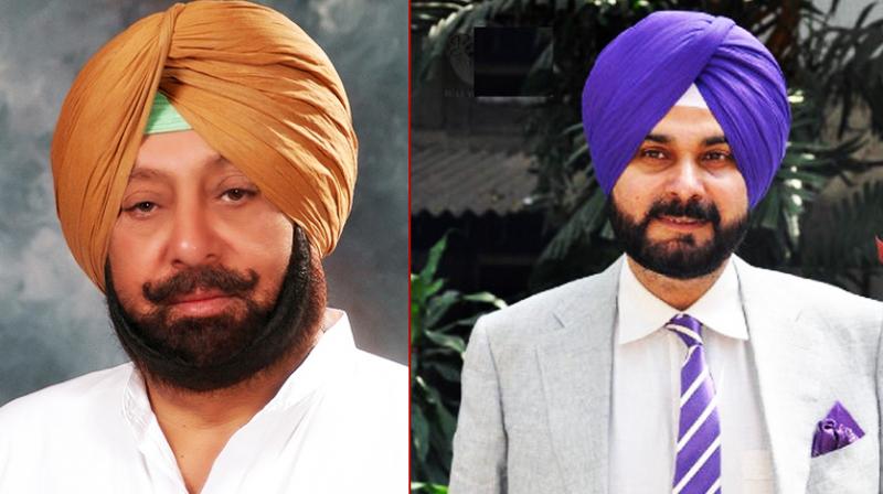 Captain Amrinder with Navjot Sidhu Captain Amrinder with Navjot Sidhu