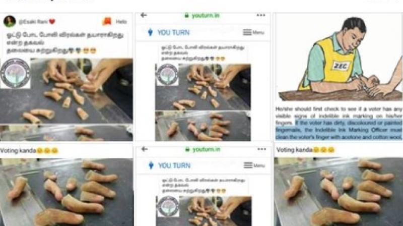 Viral Post on Fake Fingers Being Made to Cast Bogus Votes is False