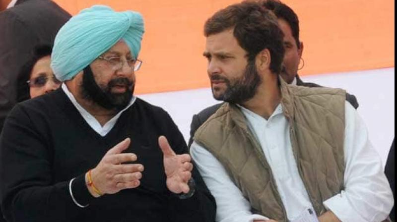 Captain with Rahul Gandhi