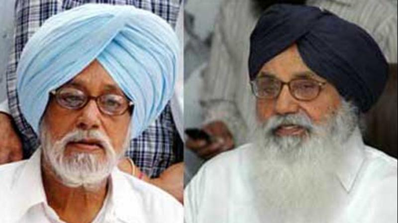 Gurdas singh badal with Parkash singh badal Gurdas singh badal with Parkash singh badal
