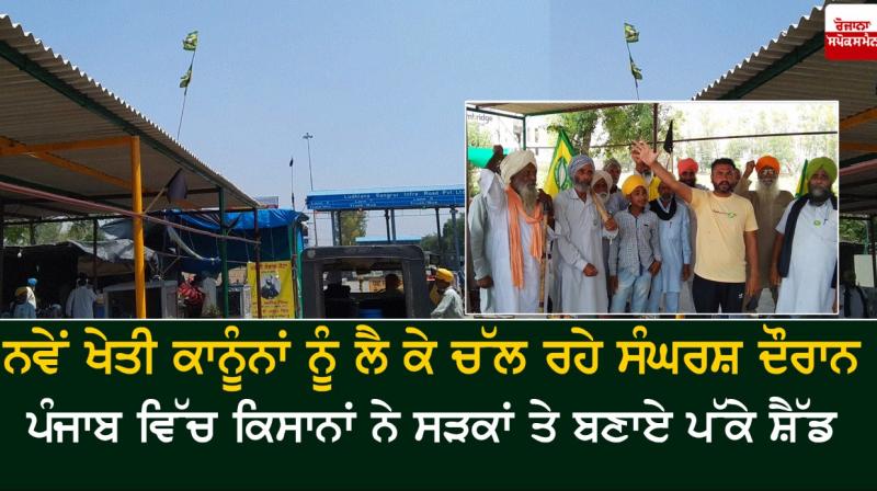 Permanent sheds built by farmers in Punjab Permanent sheds built by farmers in Punjab
