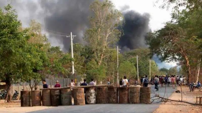 Local media claim that 82 people were killed by the army in Myanmar Local media claim that 82 people were killed by the army in Myanmar