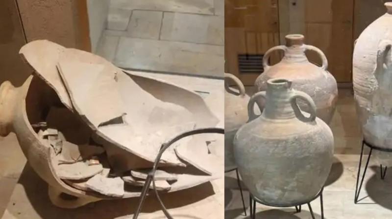 A child broke a 3500-year-old vessel in Israel's museum, the father said this A child broke a 3500-year-old vessel in Israel's museum, the father said this