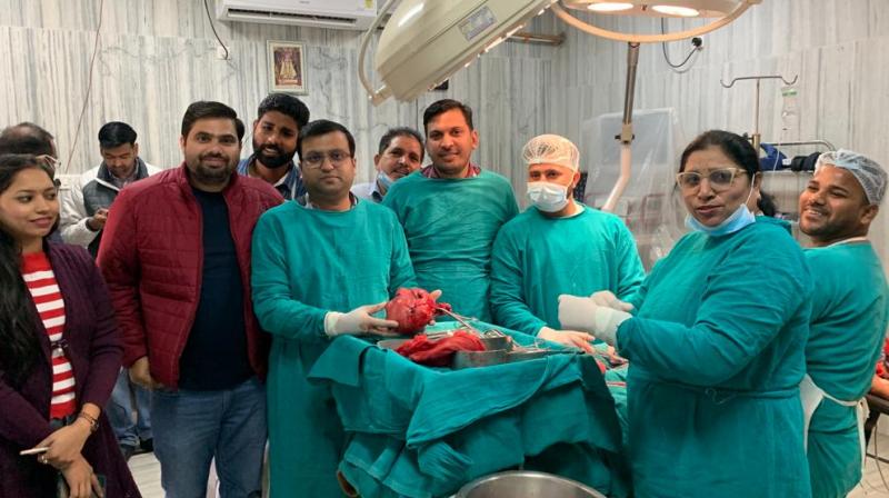 7kg tumour removed from woman's stomach