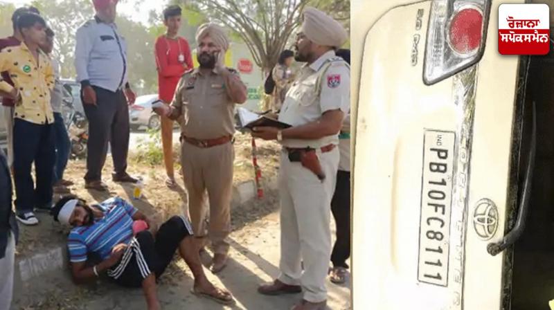 Fortuner car overturned at high speed in Ludhiana