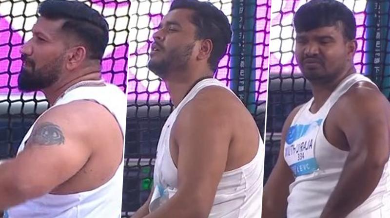 Indians swept all the three medals in men's F54/55/56 discus throw Indians swept all the three medals in men's F54/55/56 discus throw