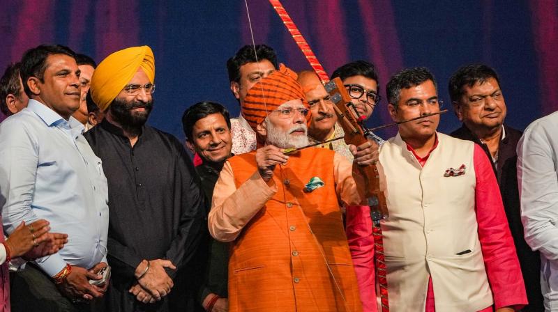 PM Modi at Dussehra celebrations PM Modi at Dussehra celebrations
