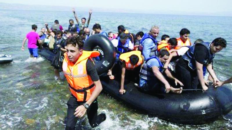 The decrease in the number of crossing of the Mediterranean Sea The decrease in the number of crossing of the Mediterranean Sea