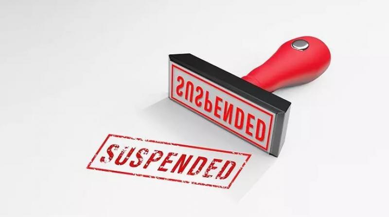 suspended suspended