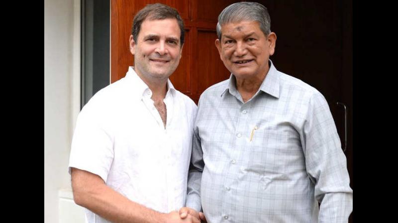 Harish Rawat and Rahul Gandhi